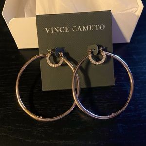 Rose Gold colored with Pave crystal “no twist” design. Vince Camuto. New.